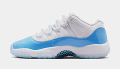Air Jordan 11 Retro Low University Blue Grade School Lifestyle Shoes (White/University Blue/Black) Free Shipping