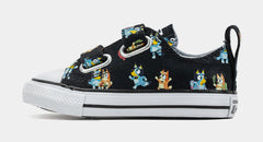 Chuck Taylor All Star Low Bluey Infant Toddler Lifestyle Shoes (Black/Blue)