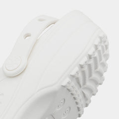 Classic Clog Floral Cut Out Womens Sandals (White)