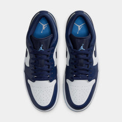 Air Jordan 1 Low Mens Lifestyle Shoes (Midnight Navy/White/University Blue)