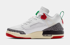 Spizike Low Do The Right Thing Grade School Basketball Shoes (White/Coconut Milk/Black/Varsity Red)