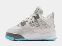 Air Jordan 4 Retro Blue Chill Infant Toddler Lifestyle Shoes (Photon Dust/Blue Chill/Flat Pewter/White)
