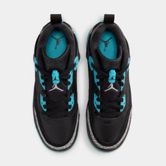 Spizike Low Grade School Basketball Shoes (Black/Wolf Grey/Gamma Blue)