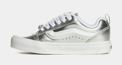 Knu Skool Metallic Womens Lifestyle Shoes (Silver/White)