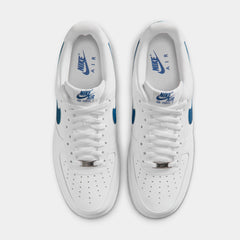 Air Force 1 '07 Mens Basketball Shoes (White/White/Court Blue)