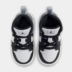 Air Jordan 1 Mid Infant Toddler Lifestyle Shoes (White/Light Smoke Grey/Black)