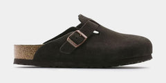 Boston Suede Leather Clog Mens Sandals (Brown/Tan)