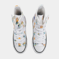 Chuck Taylor All Star Bluey & Bingo Preschool Lifestyle Shoes (White/Blue)
