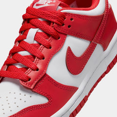 Dunk Low Grade School Lifestyle Shoes (White/University Red)