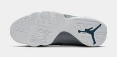Air Jordan 9 Retro Flint Grey and French Blue Mens Lifestyle Shoes (White/French Blue/Flint Grey)
