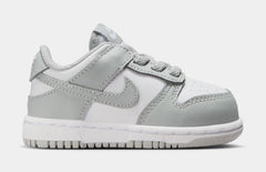 Dunk Low Infant Toddler Lifestyle Shoes (White/White/Light Smoke Grey)