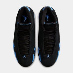 Air Jordan 14 Retro Black University Blue Mens Lifestyle Shoes (Black/White/University Blue/Metallic Silver)