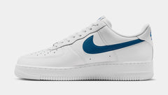 Air Force 1 '07 Mens Basketball Shoes (White/White/Court Blue)