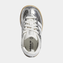 Samba OG Comfort Closure Elastic Laces Infant Toddler Lifestyle Shoes (Silver Metallic/Cloud White/Core White)