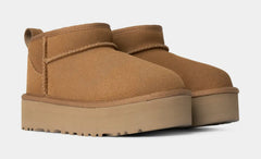 Classic Ultra Mini Platform Grade School Boots (Chestnut)