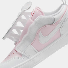 Air Jordan 1 Low Alt Preschool Basketball Shoes (Pink Foam/White/Fire Red)