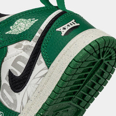 Air Jordan 1 Mid SE Infant Toddler Lifestyle Shoes (White/Green)