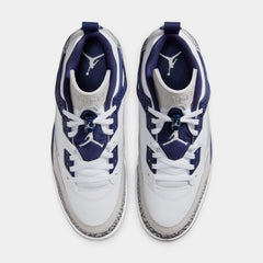 Spizike Low Mens Basketball Shoes (White/Midnight Navy/Neutral Grey)