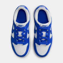 Dunk Low Preschool Basketball Shoes (White/Hyper Royal/Hyper Royal)