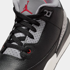 Air Jordan 3 Retro Black Cement Preschool Lifestyle Shoes (Black/Fire Red/Cement Grey/Summit White)