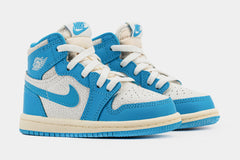 Air Jordan 1 Retro High OG UNC Reimagined Infant Toddler Lifestyle Shoes (Dark Powder Blue/Dark Powder Blue/Sail) Free Shipping
