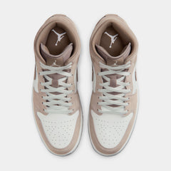 Air Jordan 1 Mid Mens Lifestyle Shoes (Enigma Stone/Olive Grey/Summit White)