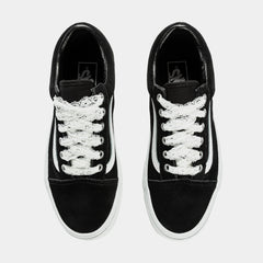 Old Skool Pop Lace Womens Lifestyle Shoes (Black/White)