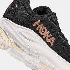 Clifton 10 Womens Running Shoes (Black/Rose Gold)