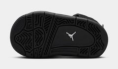 Air Jordan 4 Retro Black Cat Infant Toddler Lifestyle Shoes (Black/Black/Light Graphite)