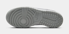 Dunk Low Grade School Basketball Shoes (White/Light Grey/White)