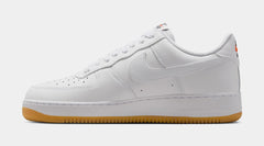 Air Force 1 Mens Lifestyle Shoes (White/Gum Yellow/Safety Orange/White)