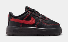 Air Force 1 Low LV8 3 Infant Toddler Lifestyle Shoes (Black/Black/Black/University Red)