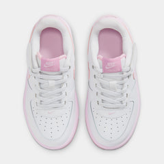 Force 1 Low EasyOn Preschool Lifestyle Shoes (White/Pink Foam/Elemental Pink)