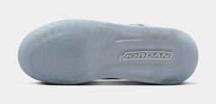 Spizike Low Grade School Basketball Shoes (White/Metallic Silver/Barely Blue/Neutral Grey)