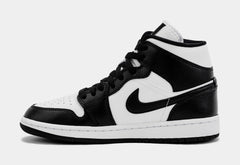 Air Jordan 1 Retro Mid Panda Womens Lifestyle Shoes (Black/White) Final Sale