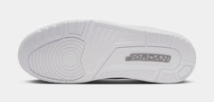 Air Jordan 3 Retro White And Silver Mens Lifestyle Shoes (White/Metallic Silver) Free Shipping