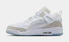 Spizike Low Mens Basketball Shoes (White/Metallic Silver/Barely Blue/Neutral Grey)