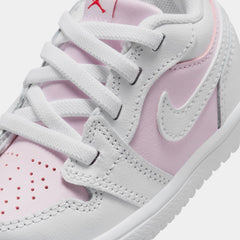 Air Jordan 1 Low Alt Infant Toddler Basketball Shoes (Pink Foam/White/Fire Red)