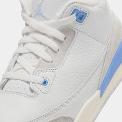 Air Jordan 3 Retro Lucky Shorts Preschool Lifestyle Shoes (Summit White/Hydrogen Blue/Legend Blue)