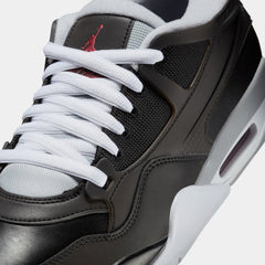 Air Jordan 4 RM Mens Lifestyle Shoes (Black/Wolf Grey/Fire Red)