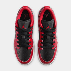 Air Jordan 1 Low SE Grade School Lifestyle Shoes (Black/White/Varsity Red)
