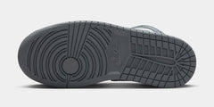 Air Jordan 1 Mid Womens Lifestyle Shoes (White/Smoke Grey/Pure Platinum)