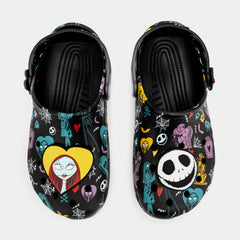Disney Nightmare Before Christmas Classic Clog Mens Sandals (Black/Orange)