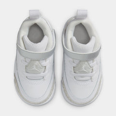 Spizike Low Infant Toddler Lifestyle Shoes (White/Neutral Grey/Metallic Silver)