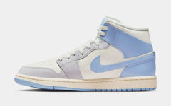 Air Jordan 1 Mid Womens Lifestyle Shoes (Psychic Blue/Neutral Grey/Sail)