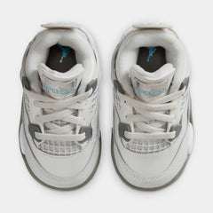 Air Jordan 4 Retro Blue Chill Infant Toddler Lifestyle Shoes (Photon Dust/Blue Chill/Flat Pewter/White)