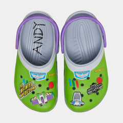 Buzz Lightyear Classic Clog Preschool/Grade School Sandals (Green/White/Purple) Free Shipping