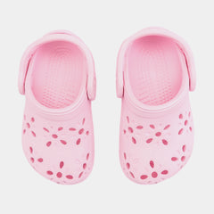 Classic Clog Floral Cut Out Infant Toddler Sandals (Pink)