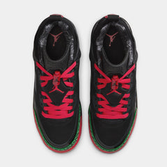 Spizike Low Grade School Lifestyle Shoes (Black/Classic Green/White/Varsity Red)