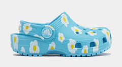 Classic Clog Daisy Infant Toddler Sandals (Blue/White)